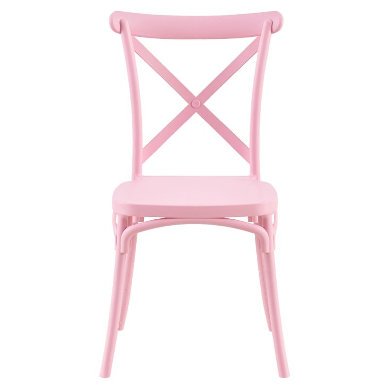 Stohovateľná stolička, ružový plast, SAVITA