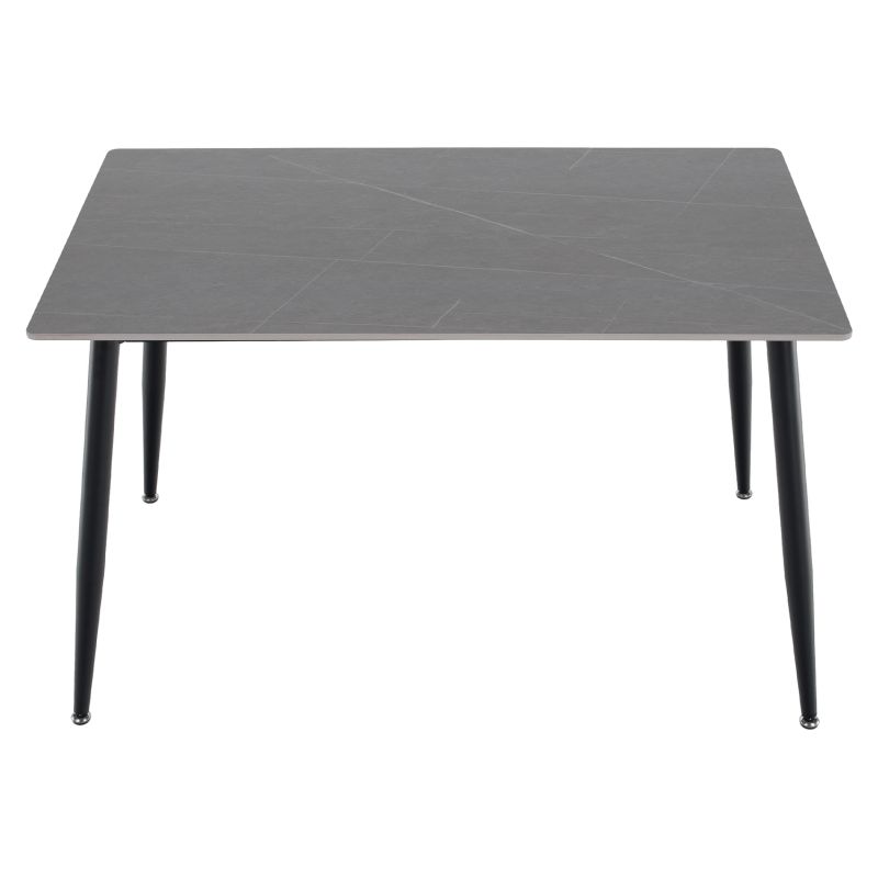 Jedálenský stôl, 121x71cm, keramika, sivý, čierny, FLORENC TYP 1