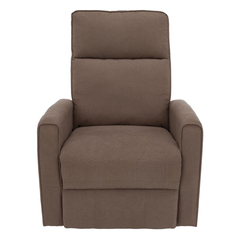 Relaxačné, otočné, kreslo, sivohnedá Taupe látka, MEKENZI