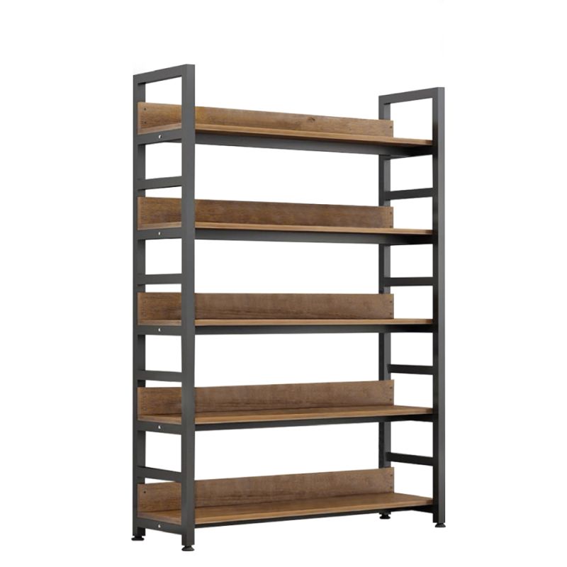 Regál, 80cm, dub tmavý, čierny, JANEL TYP 1