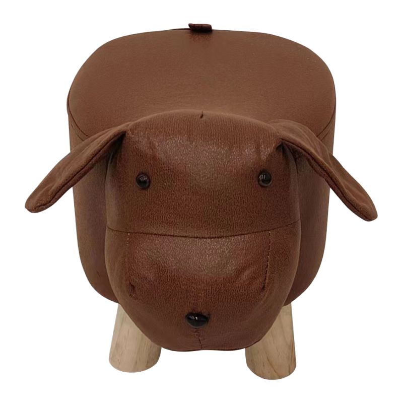 Taburet, 43cm v tvare psíka, hnedý, prírodný, TAMALI