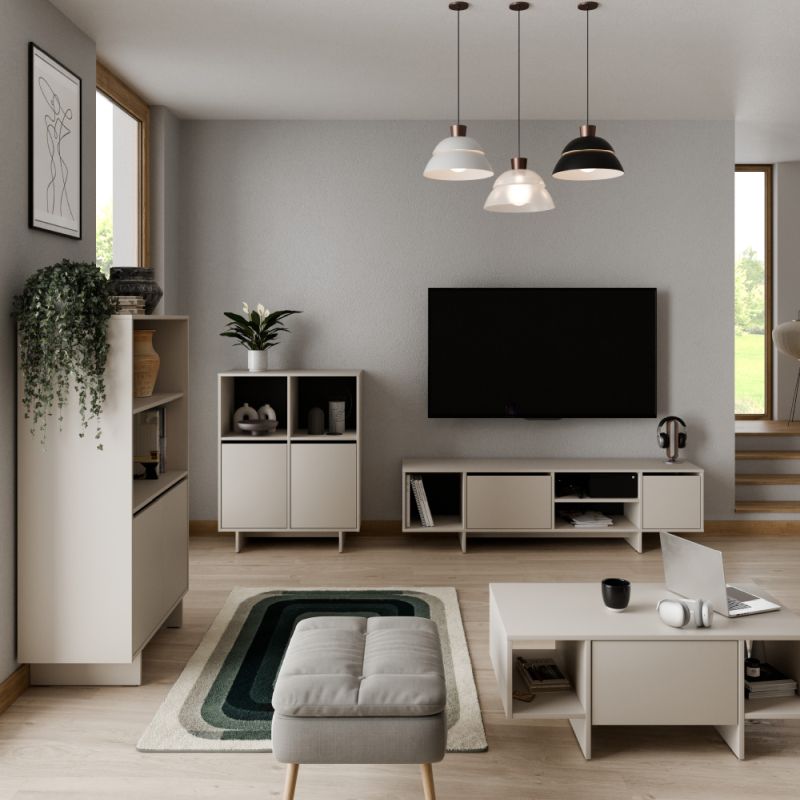 Komoda, 80cm, 2-dverová, kašmír, STANDO STD05