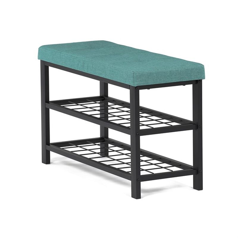 Botník, 81cm, 2 police, kov, čierny, zelený, ABO-W2015 GRN