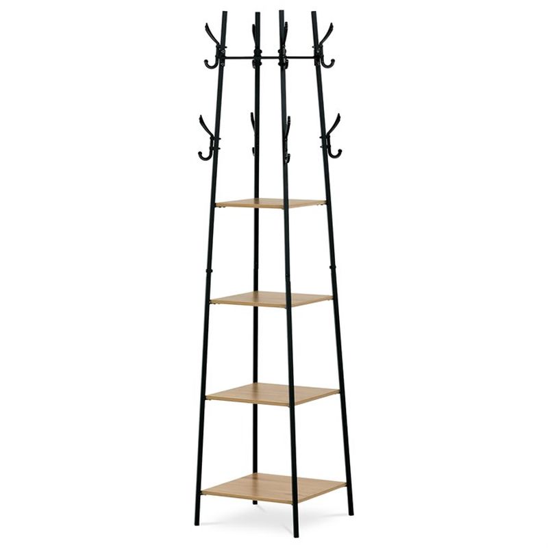 Vešiak stojanový, 170cm, MDF, prírodný, GD-170 OAK