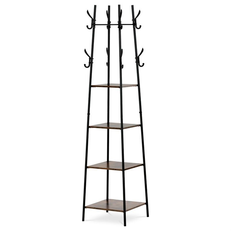 Vešiak stojanový, 170cm, MDF, staré drevo, GD-170 OLW