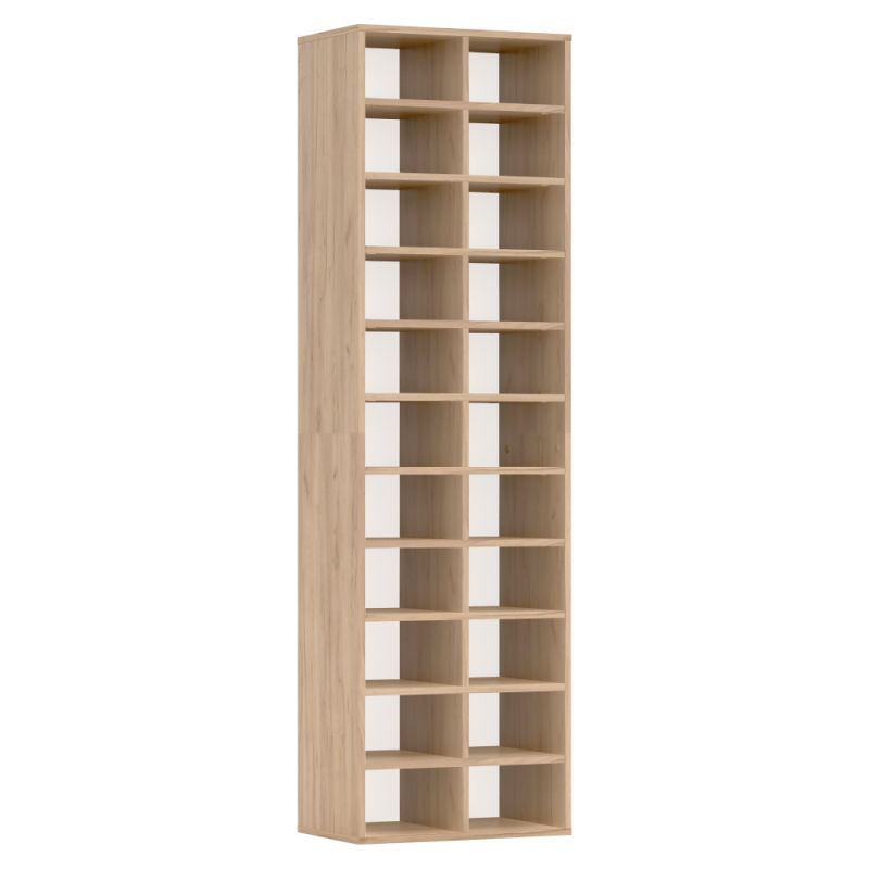 Regál, botník, 54cm, vysoký, dub artisan, IGNO