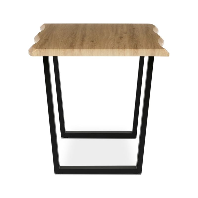 Jedálenský stôl 140x80cm, MDF, kov, divoký dub, HT-F4214 OAK
