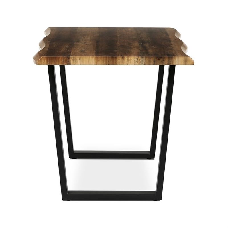 Jedálenský stôl 140x80cm, MDF, kov, staré drevo, HT-F4214 OLW