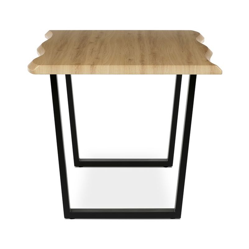 Jedálenský stôl 160x90cm, MDF, kov, divoký dub, HT-F4216 OAK