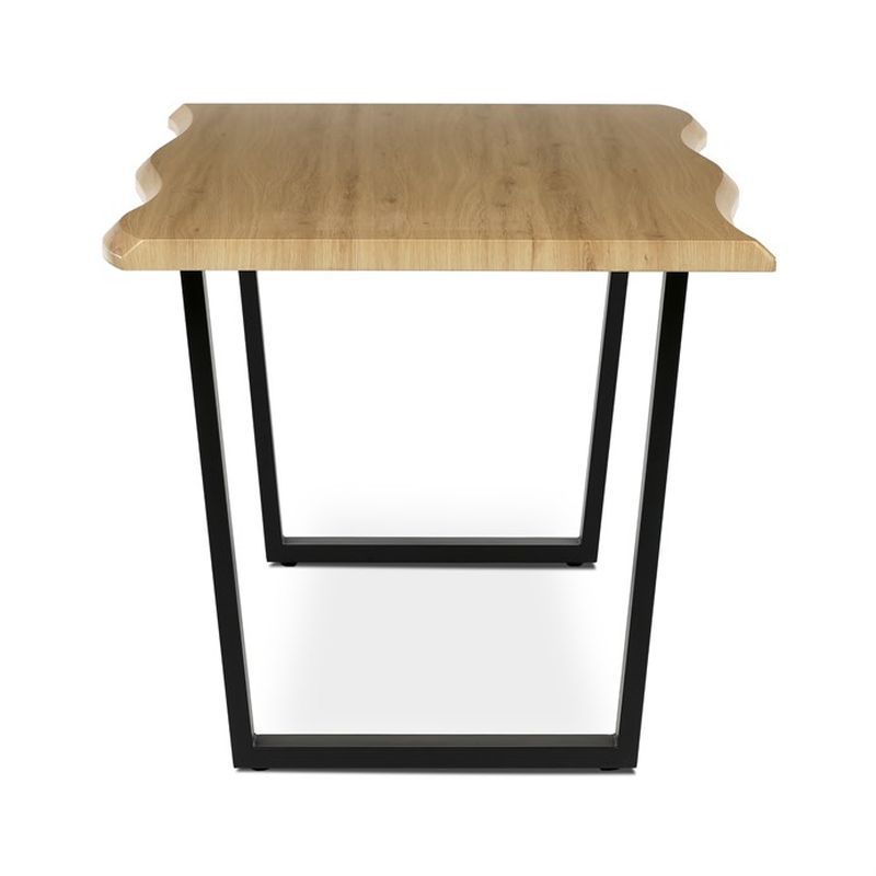 Jedálenský stôl 180x90cm, MDF, kov, divoký dub, HT-F4218 OAK