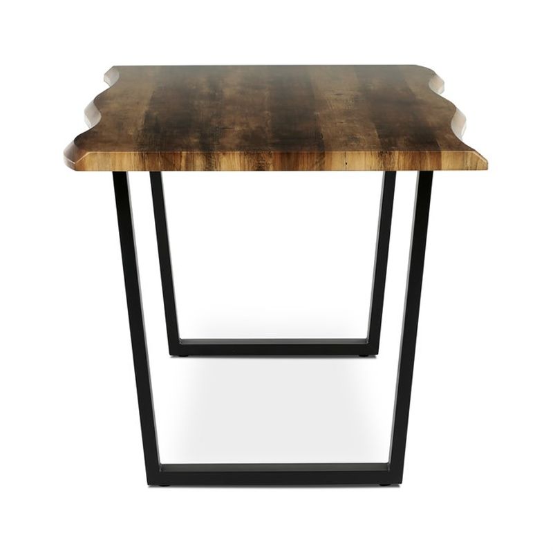 Jedálenský stôl 180x90cm, MDF, kov, staré drevo, HT-F4218 OLW