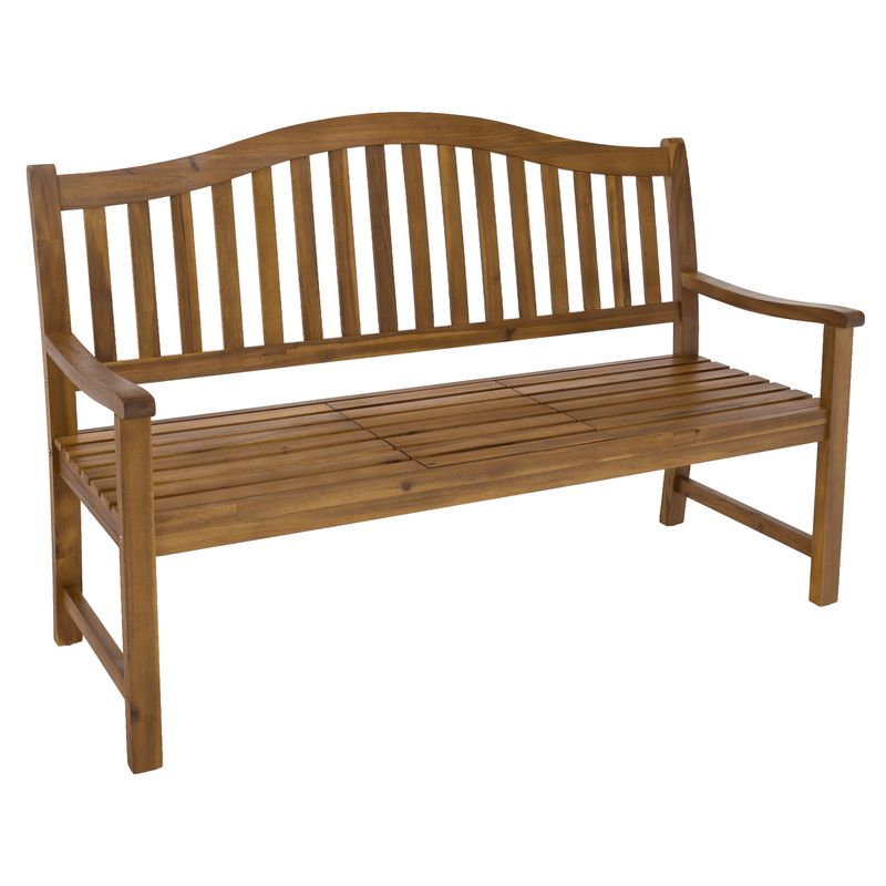 Záhradná lavička, so stolíkom, 150cm, masív, akáciové drevo, TAIMA