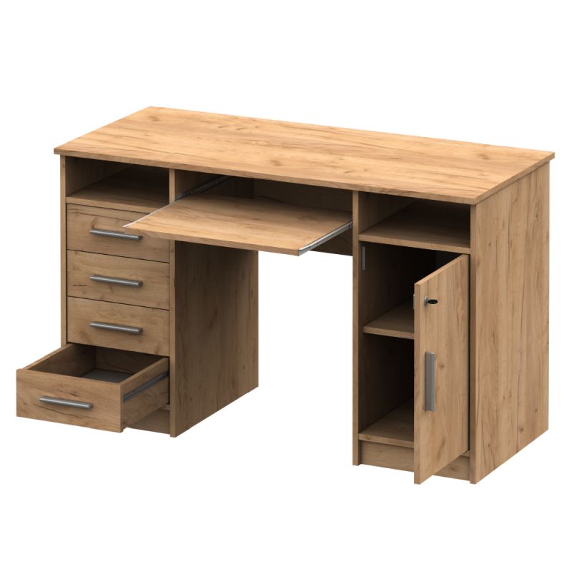 PC stôl, 123x55cm, dub artisan, B9 NEW