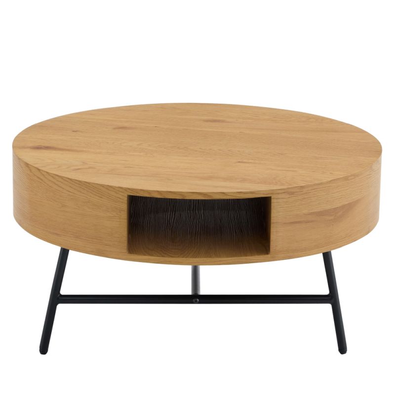 Konferenčný stolík, 80x80cm, dub, čierny, TARMON