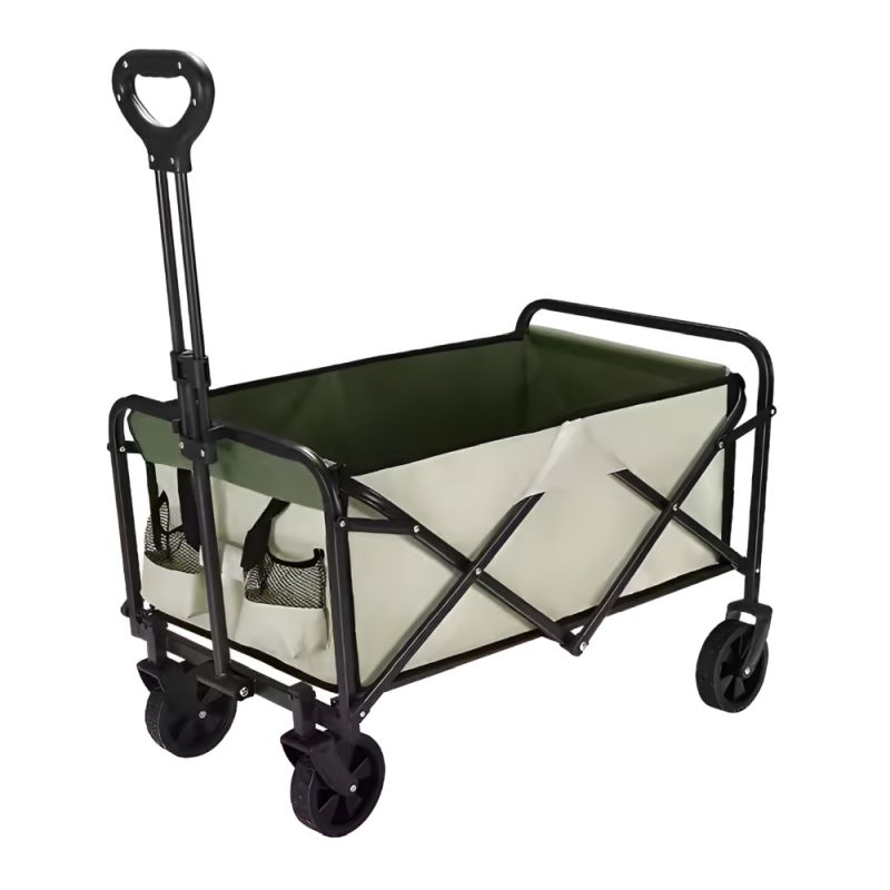 Záhradný vozík, skladací, béžový, zelený, čierny, KARIL