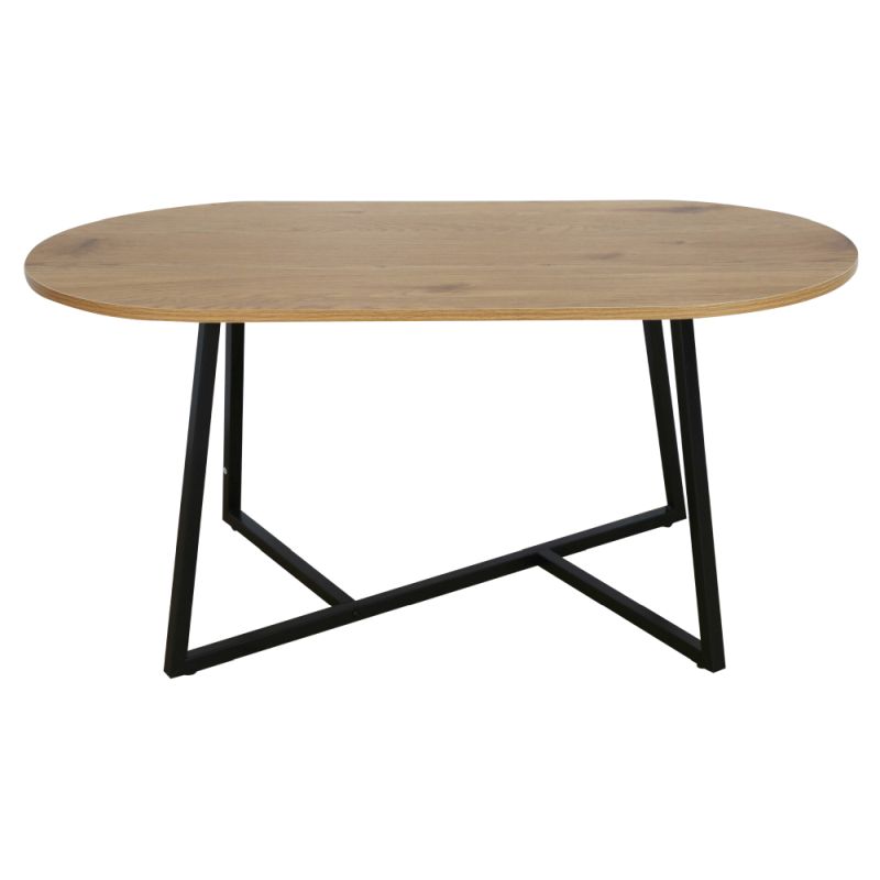 Konferenčný stolík, 100x50cm, dub, čierny, FREMONT