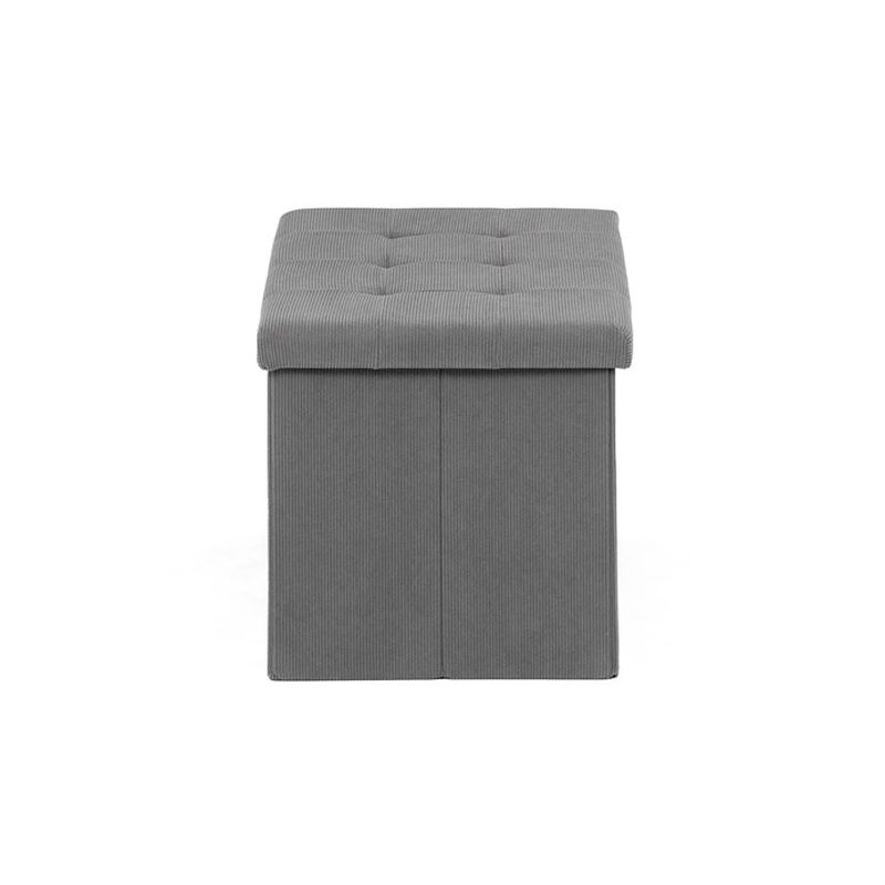 Taburet, 77cm, úložný priestor, látka sivá, TAB-472 GREY6