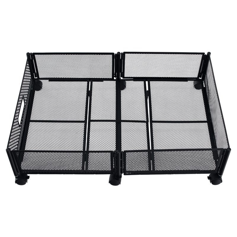 Organizér pod posteľ, 60cm, s kolieskami, čierny, TOMKO TYP 1