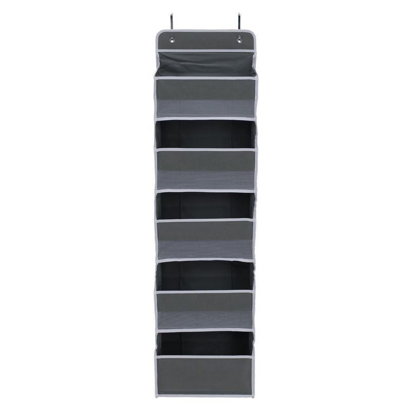 Závesný organizér na dvere, 38cm, sivý, MADON