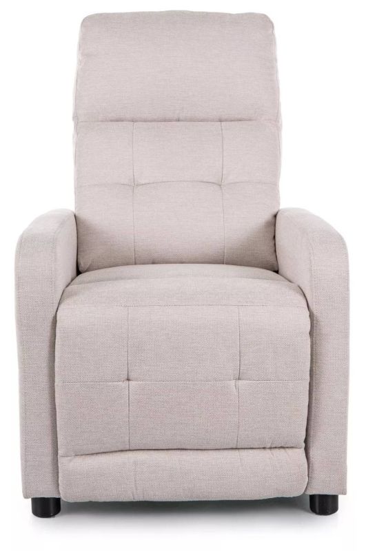 Relaxačné kreslo, polohovacie, svetlobéžová látka, Signal, OTUS BREGO