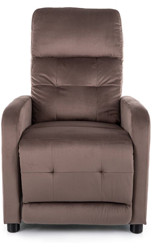 Polohovacie kreslo, relaxačné, cappuccino látka, Signal, OTUS VELVET