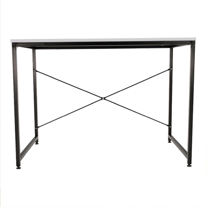 Písací stôl, 120x60cm, biely, čierny, MELLORA