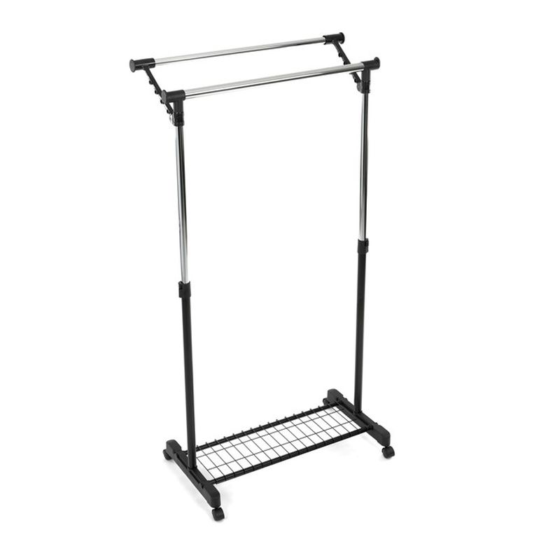 Stojan na šaty, čierny, kov, 84511 BK