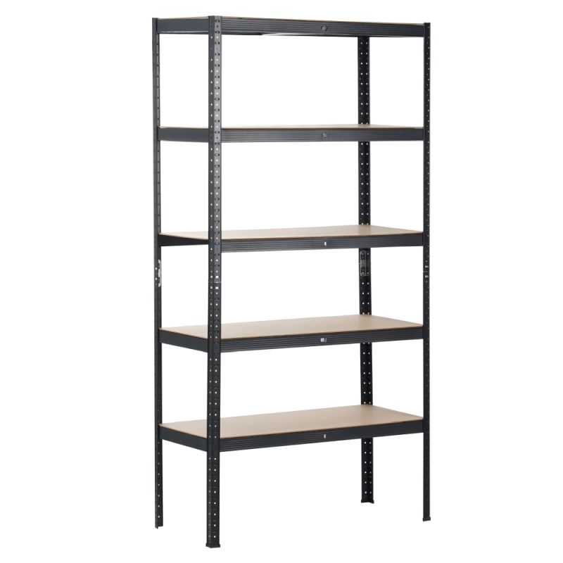 Regál, 90cm, dub, čierny, RADMAN