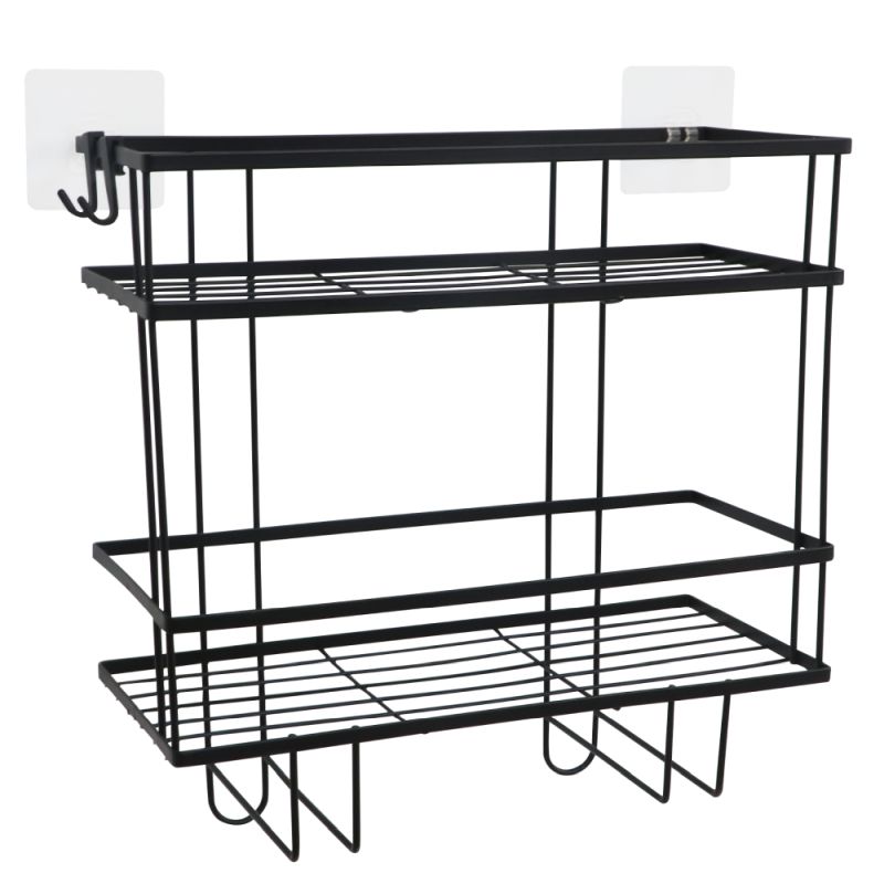 Organizér do kúpelne, 34cm, čierny, SABRINA