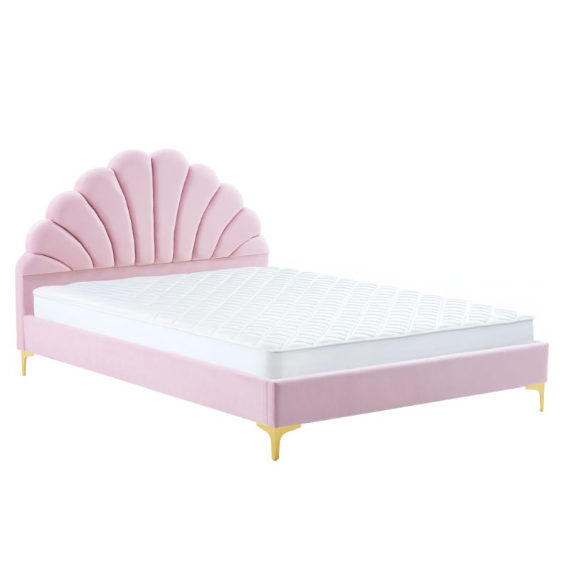 Posteľ, 140x200, s roštom, ružová, látka, ISADORA