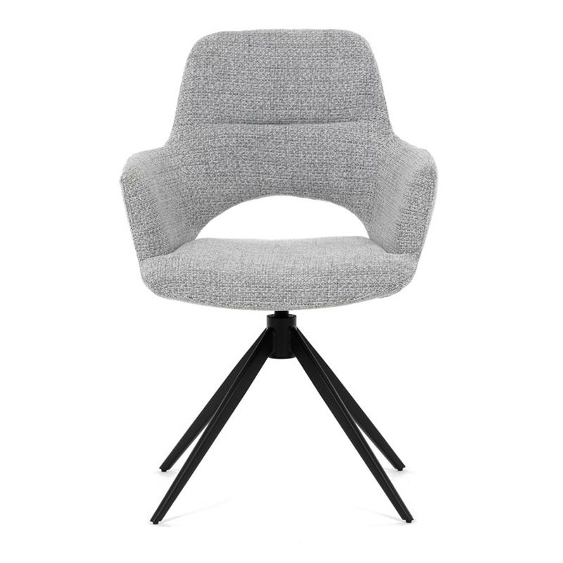 Jedálenská stolička, otočná, sivá, látka, DCH-D1320 GREY2