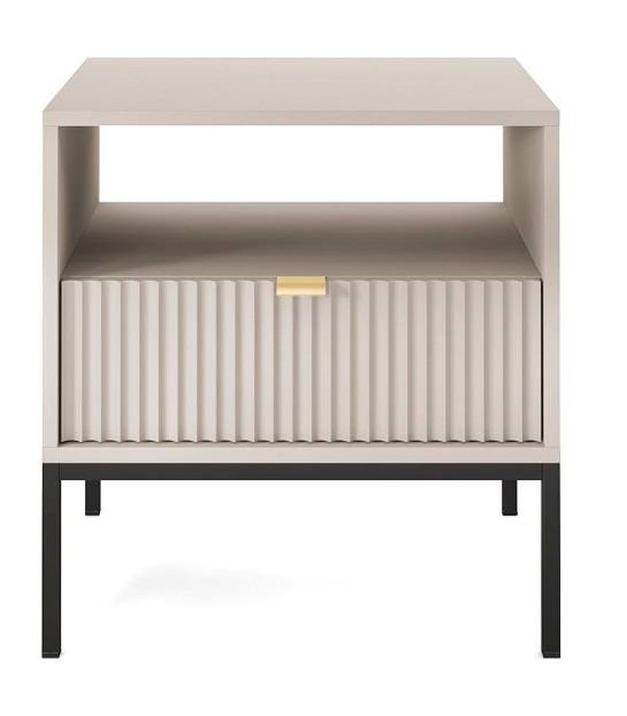 Nočný stolík, 54cm, čierny, cashmere, NOVA S54