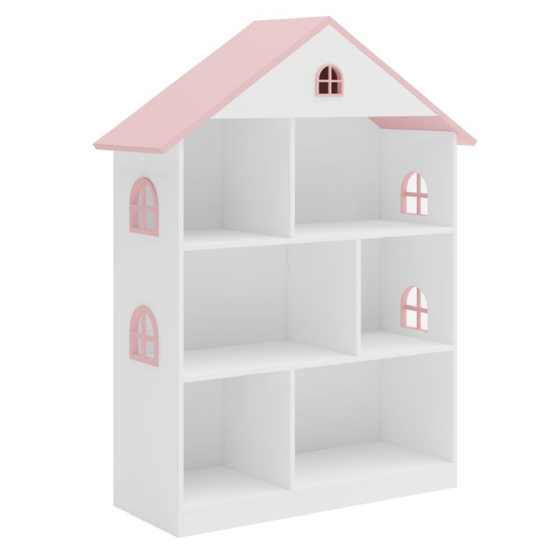 Detská knižnica, 83cm, biela, ružová, MAISON TYP 1