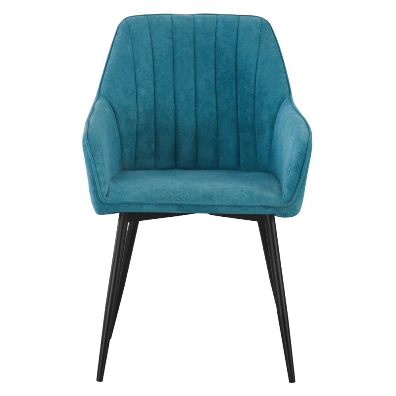 Dizajnové kreslo, zelená látka bouclé, nohy kov čierny, VAJRO