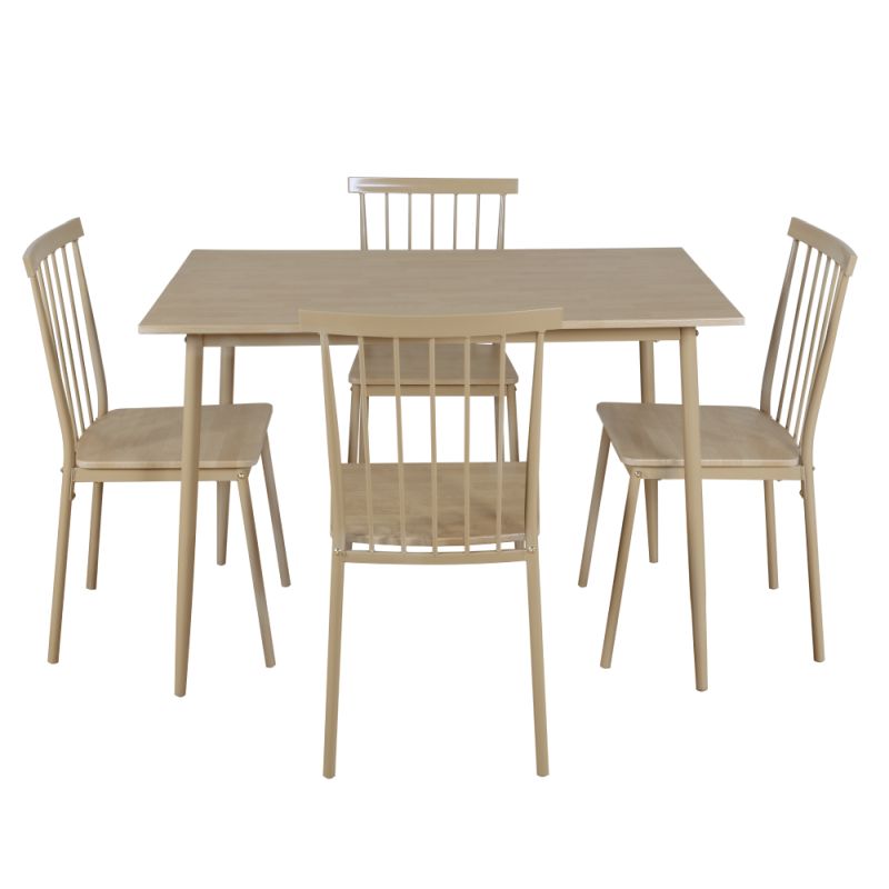 Jedálenský set 1+4, 110x70cm, MDF, buk, SENDO
