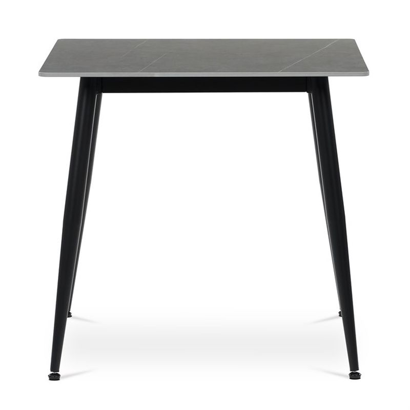 Jedálenský stôl 80x80cm, keramika, kov, sivý, HT-398M GREY