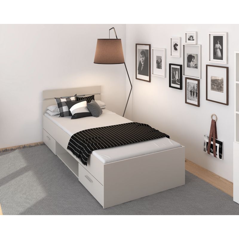 Posteľ, 90x200, cashmere, MICHIGAN NEW