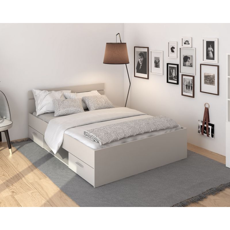 Posteľ, 140x200, cashmere, MICHIGAN NEW