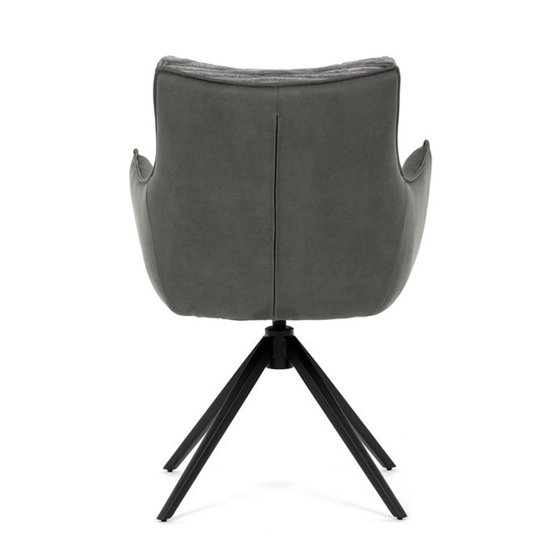 Jedálenská stolička, sivá, manšestrová, látka, DCH-D1345 GREY2