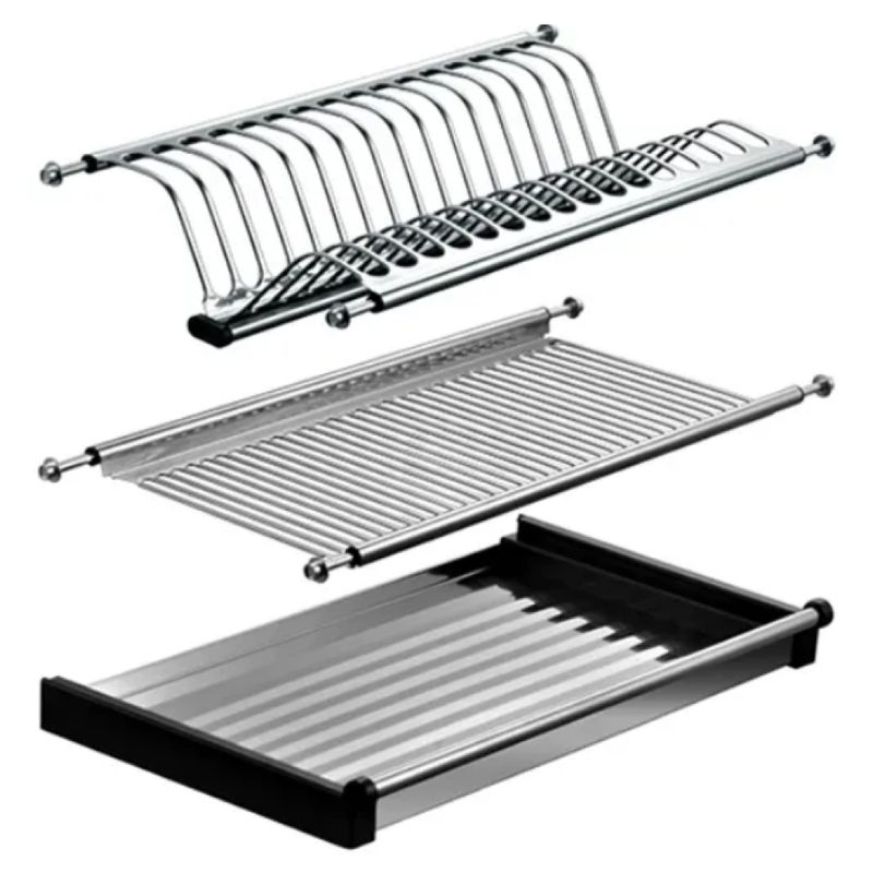 Odkvapkávač na riad do hornej skrinky, 76cm, nehrdzavejúca oceľ, KAPIO TYP 3