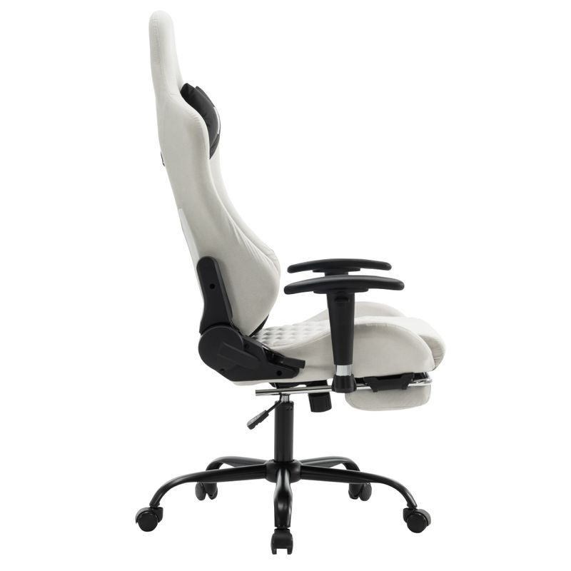 Kancelárske, herné kreslo, biela a čierna látka, PAPIBAS