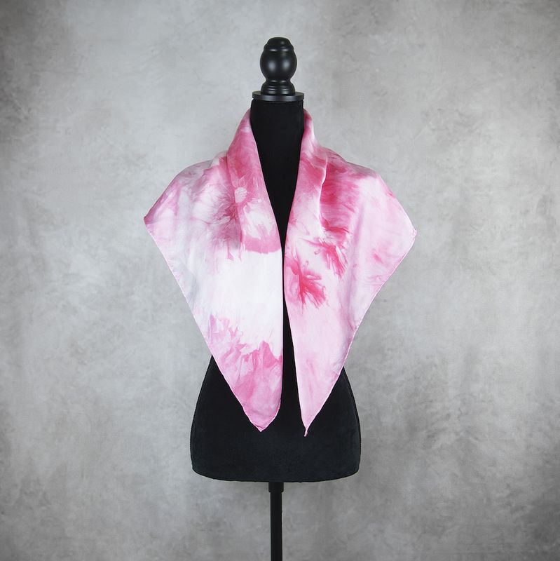 LIMITED_216 – Ručne vyrábaná Hodvábna Šatka 90 × 90 cm, Jeden kus