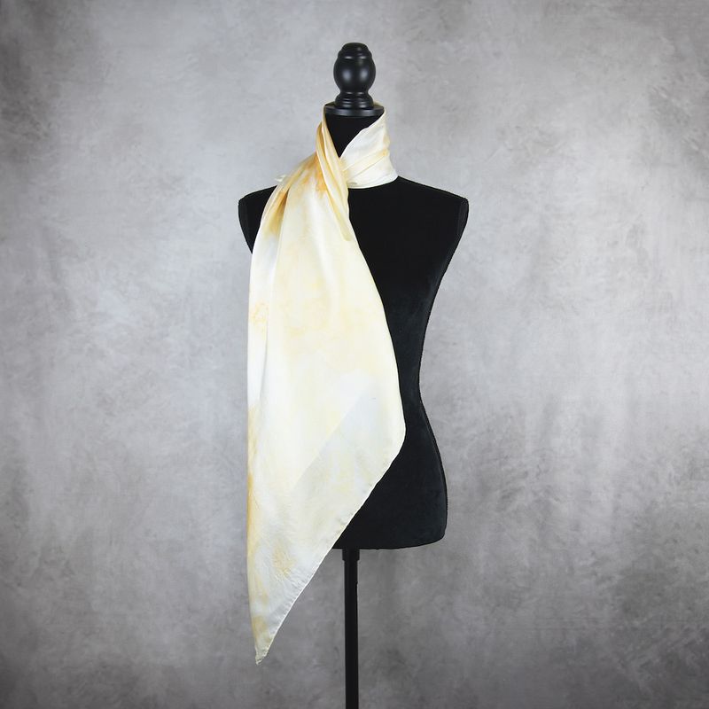 LIMITED_228 – Ručne vyrábaná Hodvábna Šatka 90 × 90 cm, Jeden kus