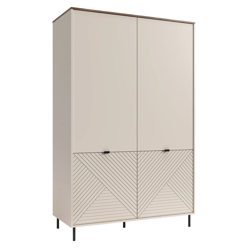 Skriňa, 123cm, vešiaková, kašmír, dub castello, EYCO 4D