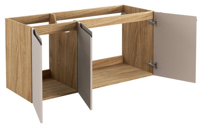 Skrinka pod umývadlo, 120cm, dub olejovaný, béžová, LUXOR BEIGE 82-120-3D