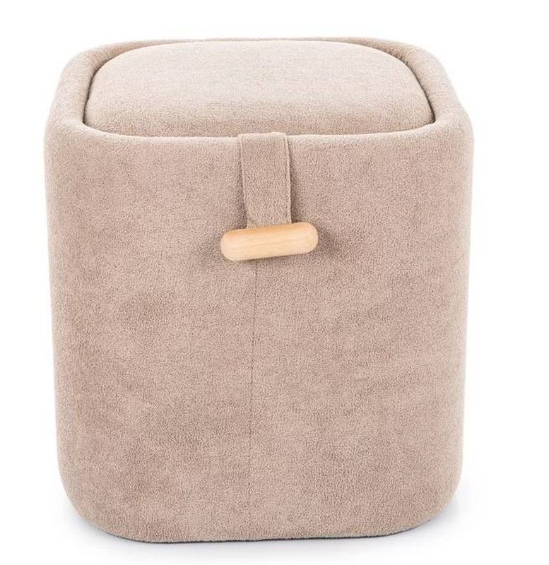 Taburetka, 37cm, tmavobéžová látka, NAP