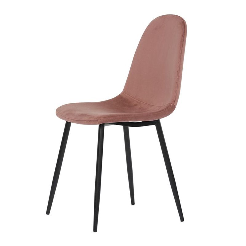 Jedálenská stolička, ružová, zamatová látka, CT-971 PINK4