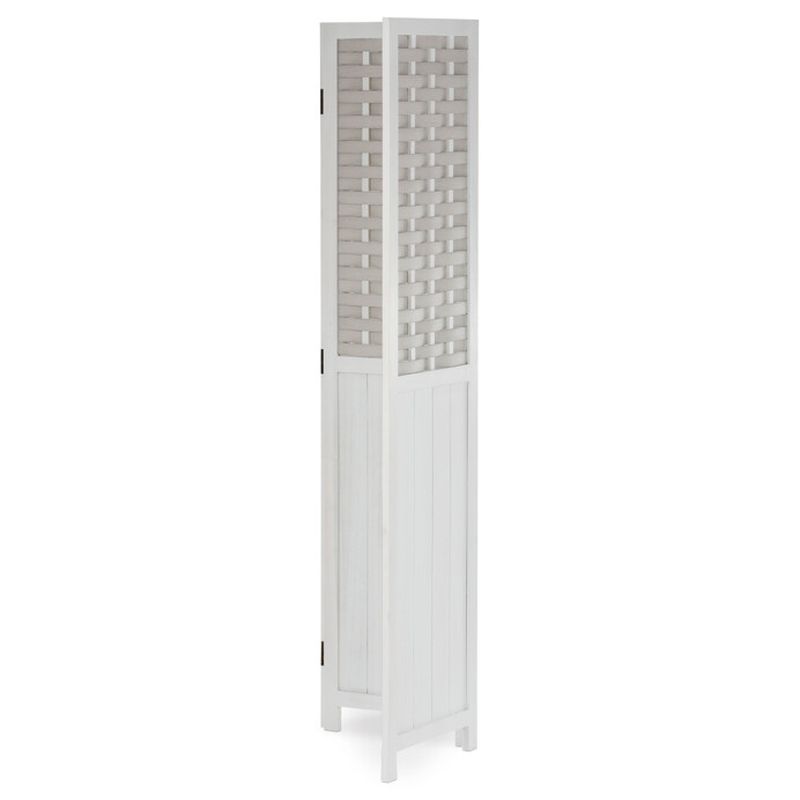 Paraván, 121cm, masív, biely, EF-L145 WT