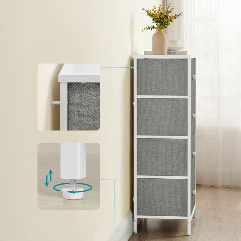 Komoda, 45cm, kov, sivá, AUK-E1031 GREY