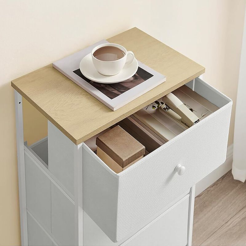Komoda, 45cm, MDF, biela, AUK-E1031 WT